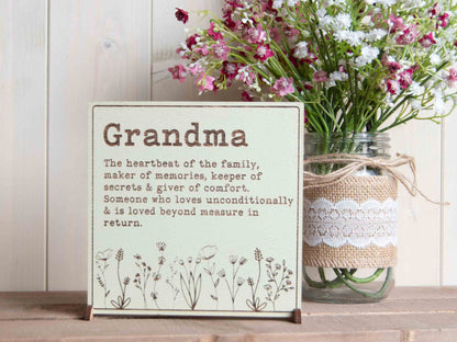 Personalised Mum Nan Definition Sign