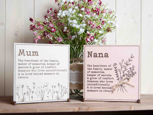 Personalised Mum Nan Definition Sign