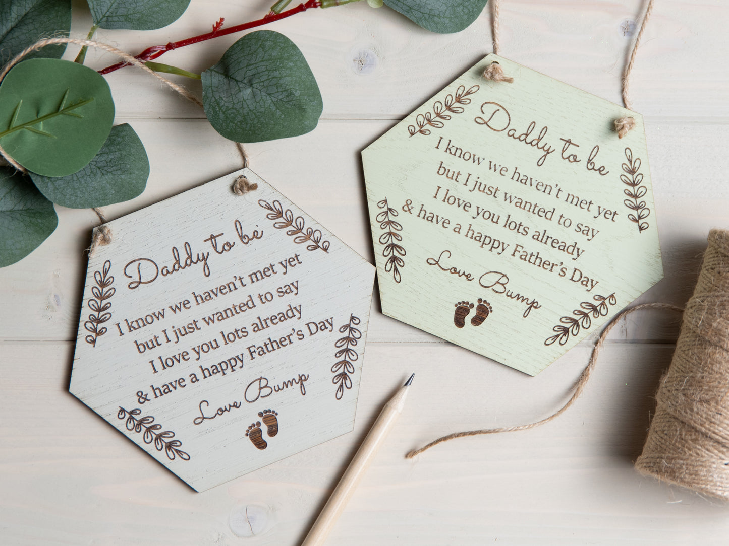 Father day daddy to be sign plaque