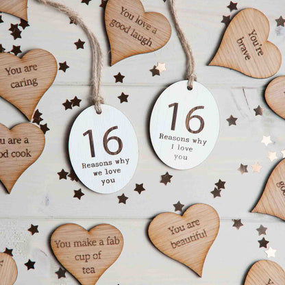 16th Birthday Gift Keepsake - 16 Reasons Why I We Love You