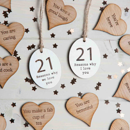 21st Birthday Gift Keepsake - 21 Reasons Why I We Love You