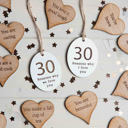 30th Birthday Gift Keepsake - 30 Reasons Why I We Love You