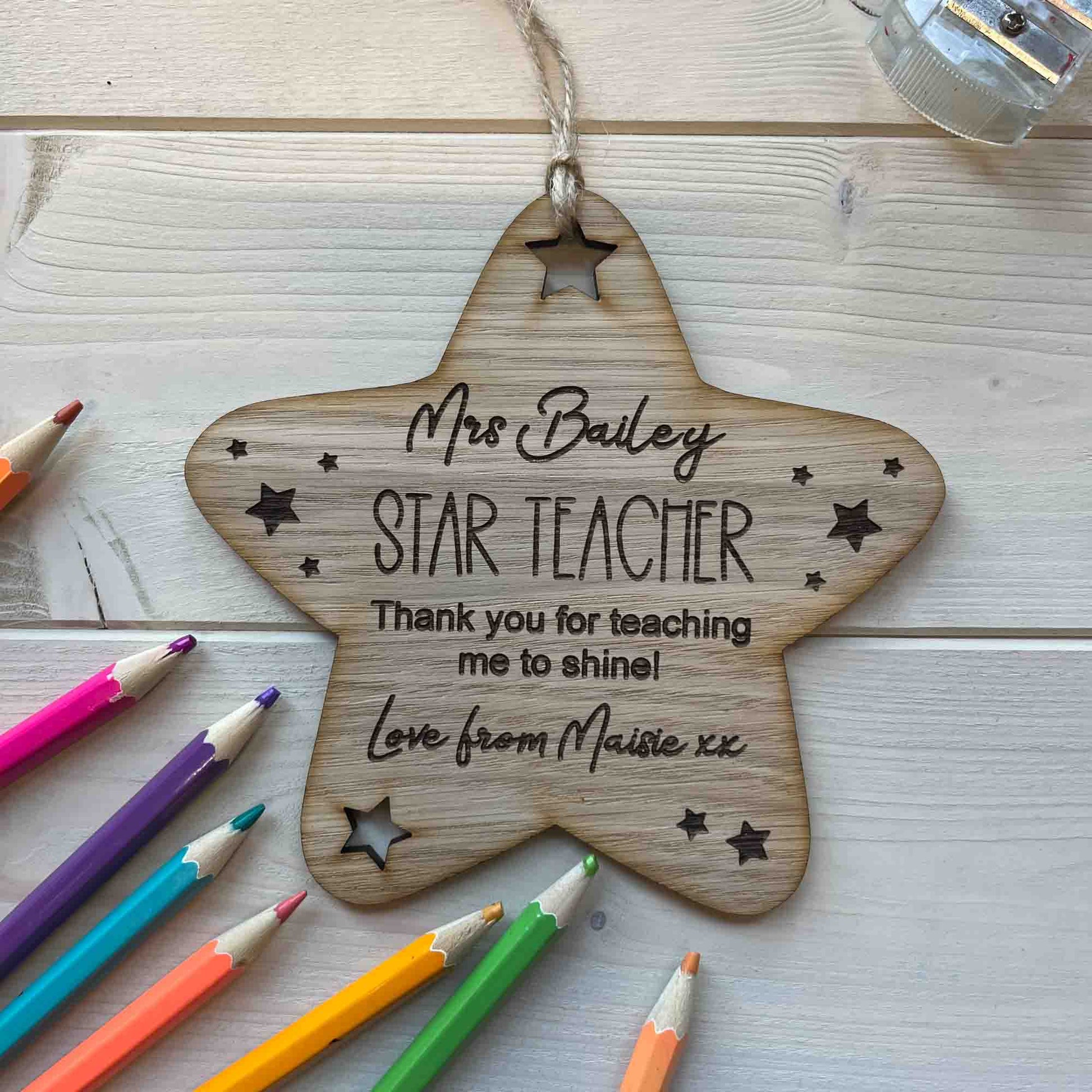 star teacher thank you teachers gift