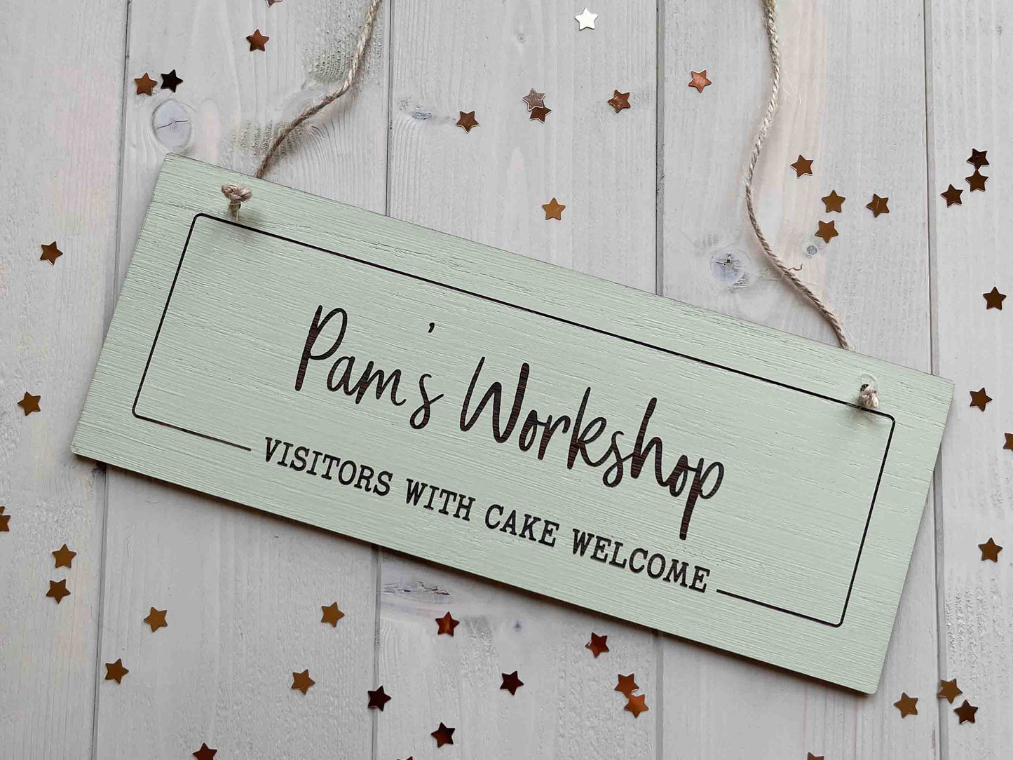 Rustic Charm - Our wooden sign comes in 6 vintage inspired colours to match your decor