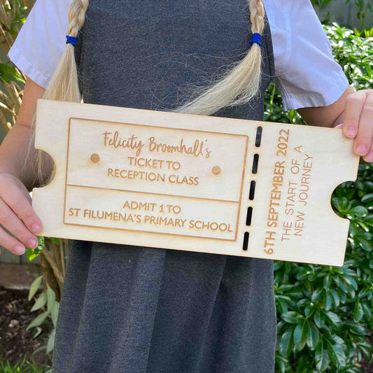 First Day/Back to School or Nursery Ticket Photo Prop