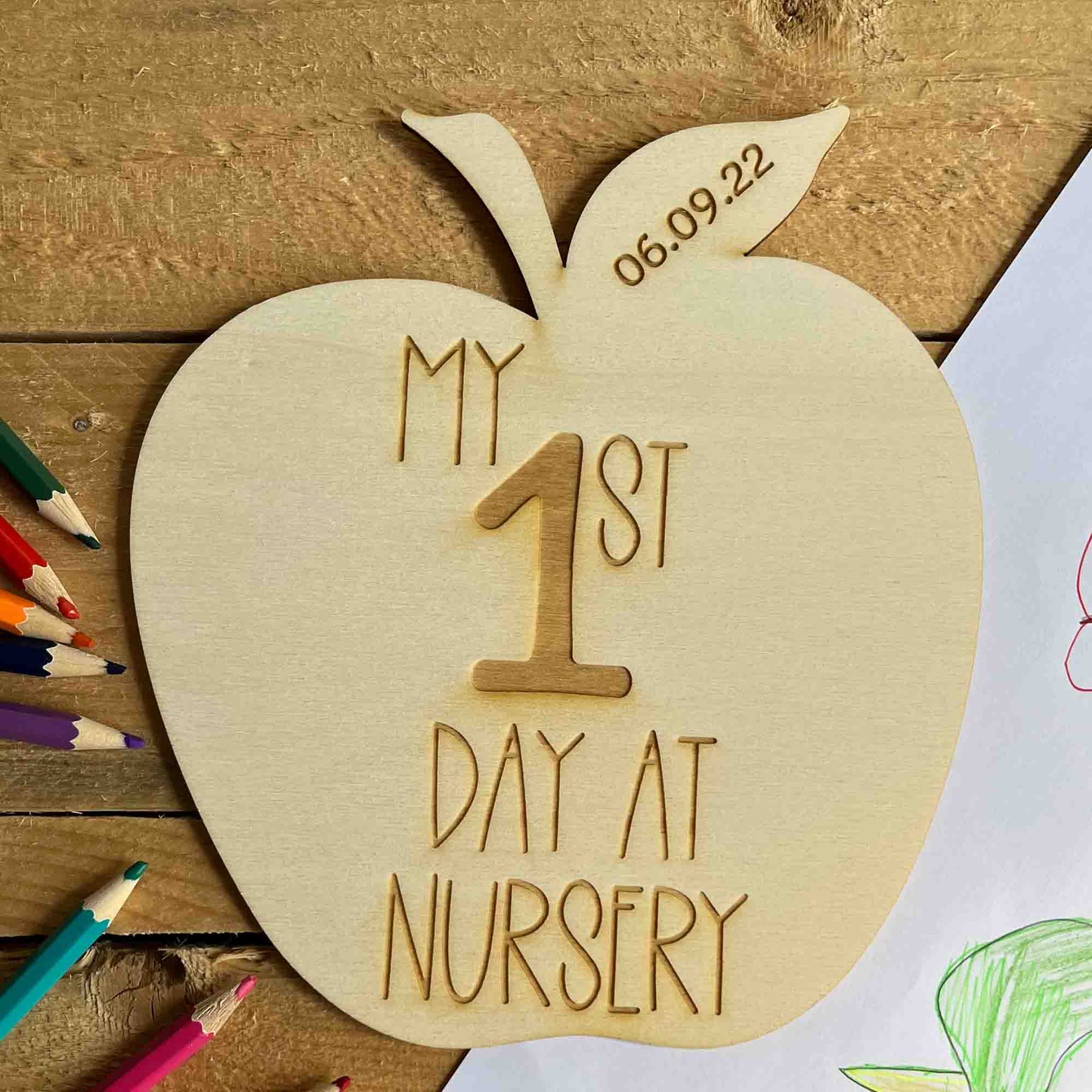 PHOTO PROP FOR MY 1ST FIRST DAY AT NURSERY WITH PERSONALISED DATE