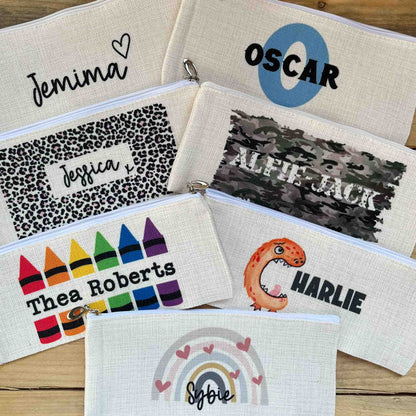 COLLECTION OF PERSONALISED PENCIL CASES