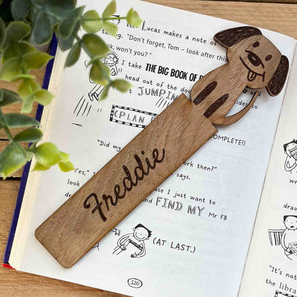 personalised dog bookmark