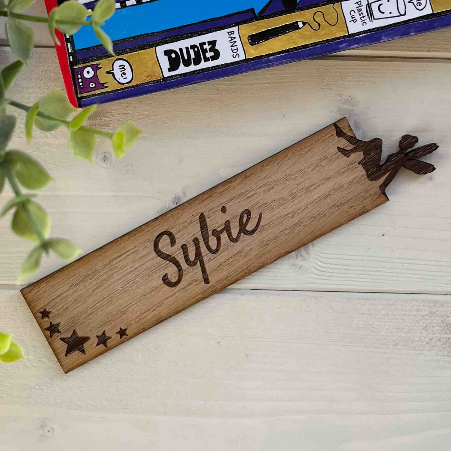back to school , fairy book mark with name 