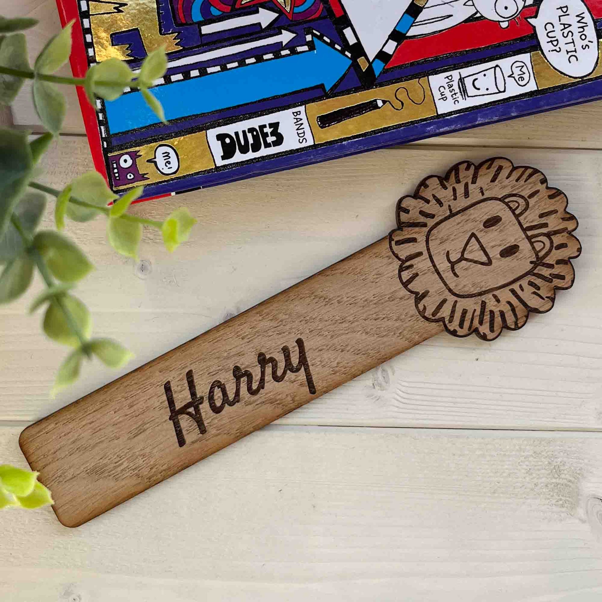 back to school personalised lion.