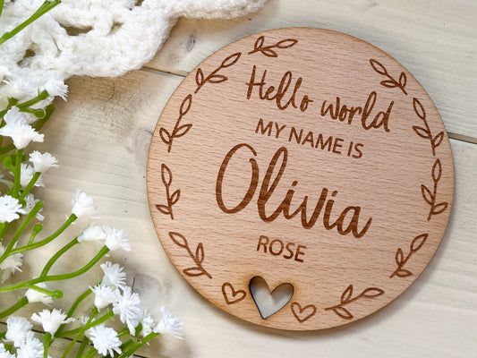 Personalised Baby Birth Arrival Sign