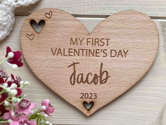 baby first valentines personalised with name