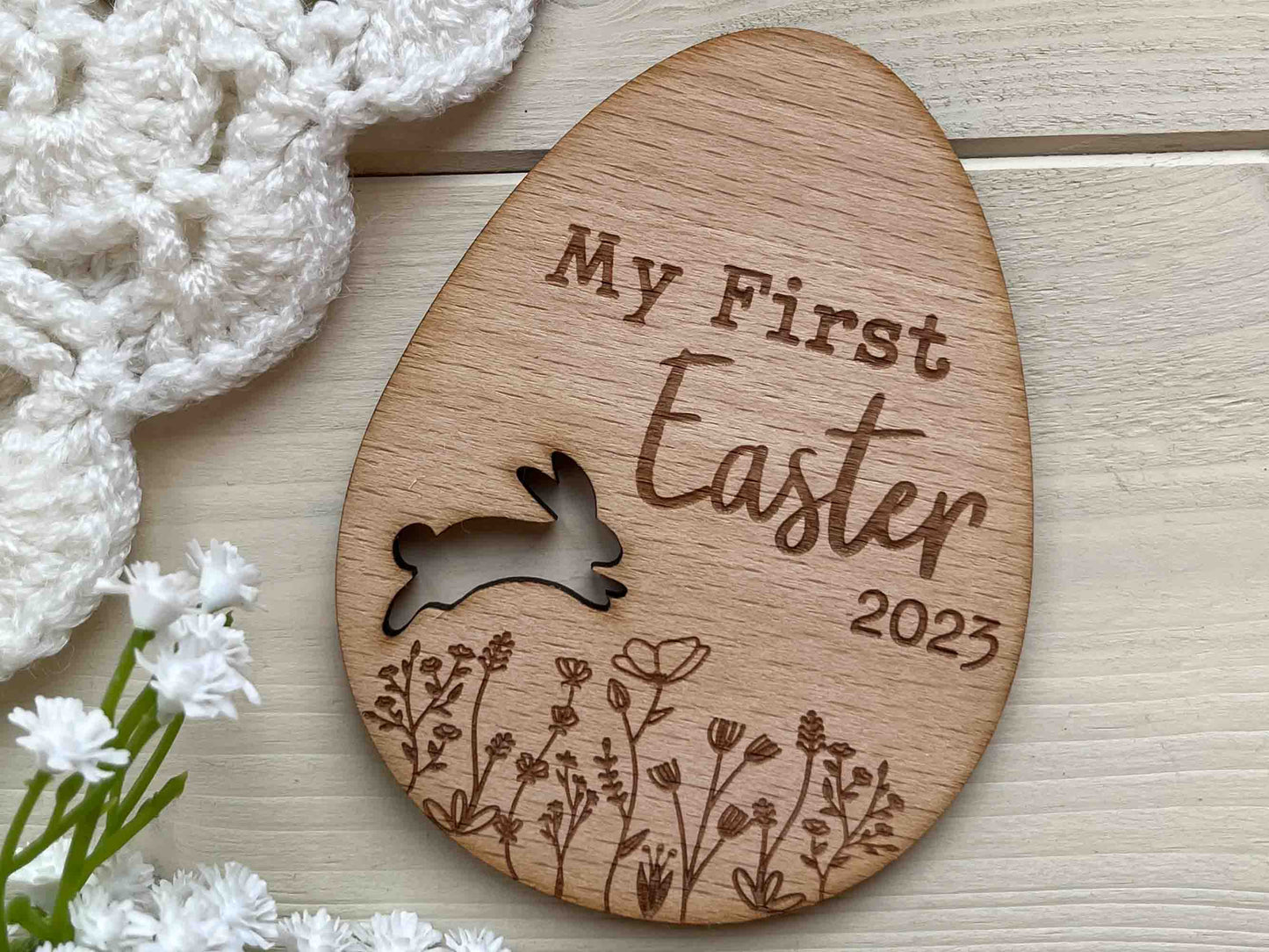 babys first easter plaque sign