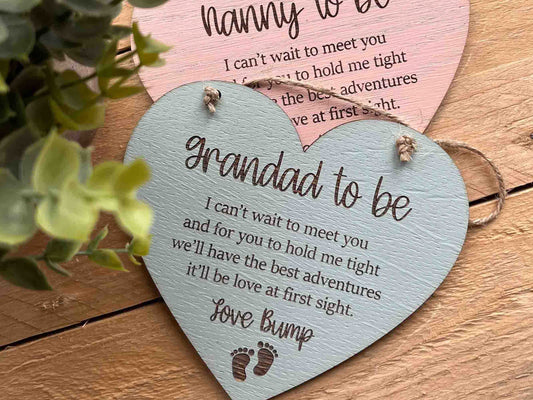 baby annoucement sign, grandparents to be