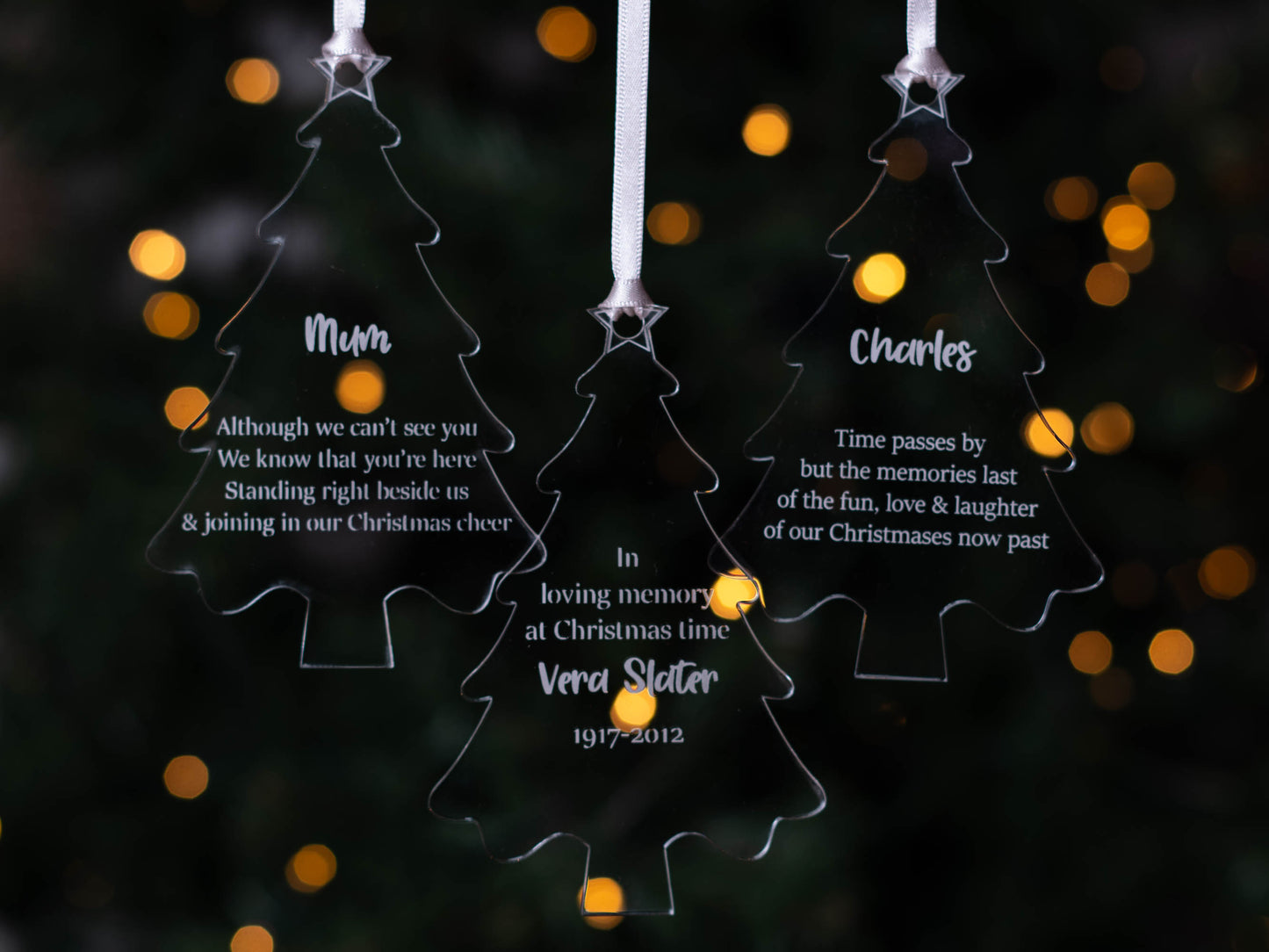 Personalised memorial bauble