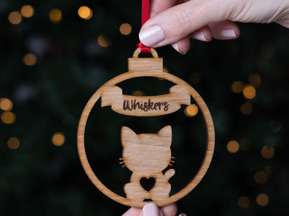 personalised cat bauble