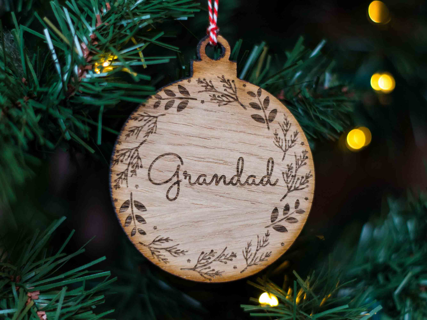 Personalised Christmas present Bauble