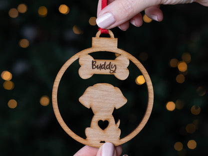 Personalised dog bauble