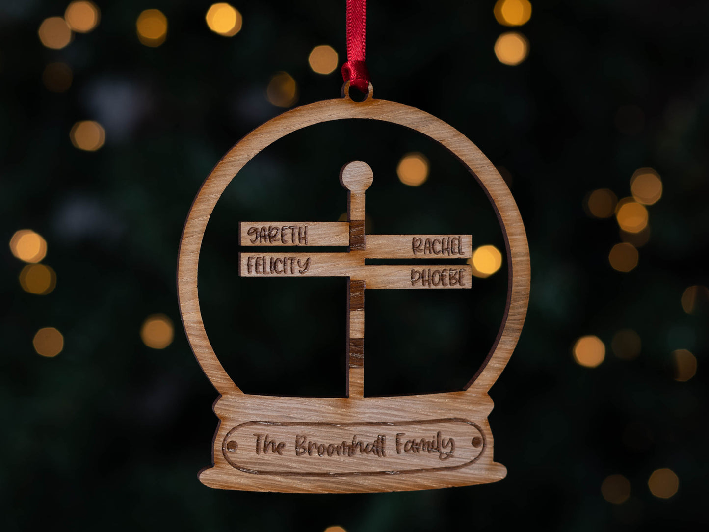 Personalised Family Christmas bauble