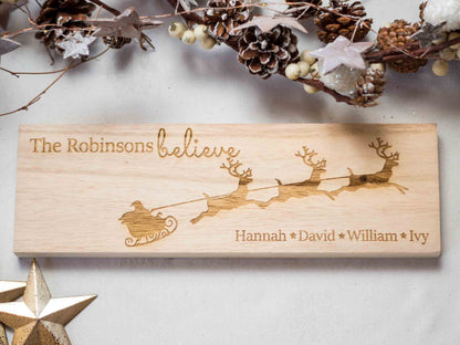 Personalised Christmas Believe in Santa Plaque