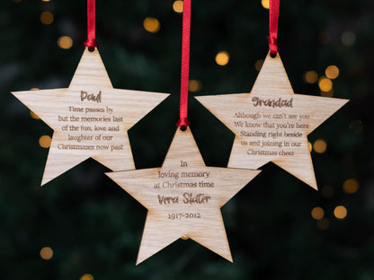 PERSONALISED CHRISTMAS MEMORIAL BAUBLE