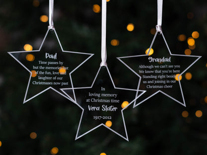 Personalised memorial bauble