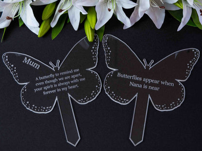 Memorial butterfly marker