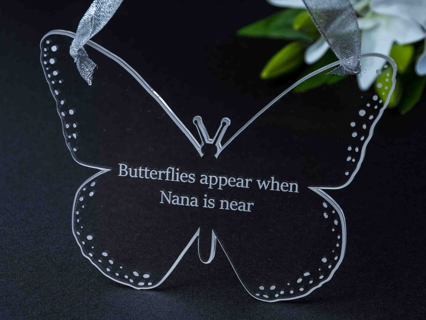 butterfly memorial sign