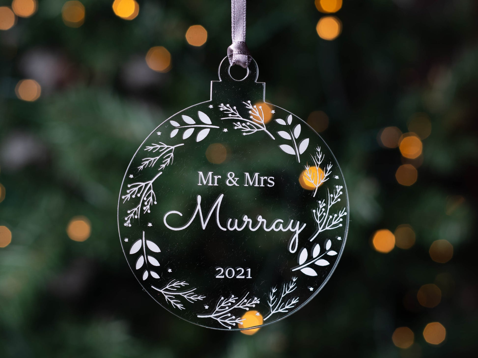 first christmas married bauble